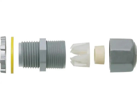 Half Inch Strain Relief Cord Connector Kit 10 Pack With No Fuss Gripping Finger Grommet For Easy Grip And Liquid Tight Seal