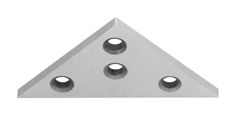 Two-Piece Solid Angle Plate Set For Machinists With 30-60-90 And 45-45-90 Degrees, Hardened Ground Steel Precision Blocks, four 0.311 inch holes