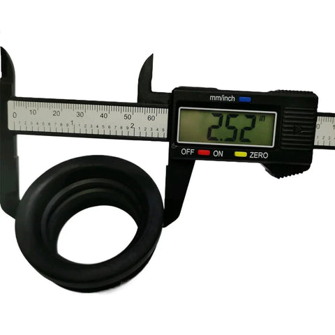 383727 Washing Machine Tub Seal Grommet Replacement with digital caliper showing size