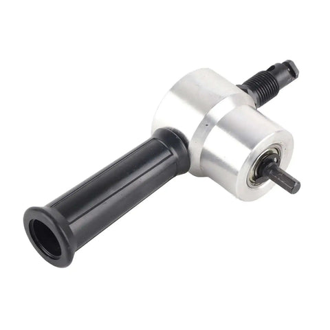 Double Head Sheet Metal Nibbler Cutter Drill Attachment for DIY and Pro, portable tool with adjustable cutter heads, metal cutting nibbler