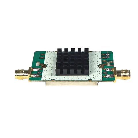Two Way LoRa Signal Booster And Power Amplifier Module For 863-870MHz And 902-928MHz with heatsink and connectors, top view