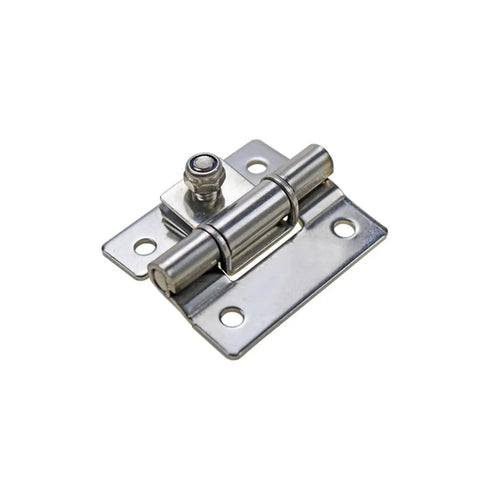 Adjustable torque hinge, stainless steel, heavy-duty industrial, 1pc base plate with four mounting holes