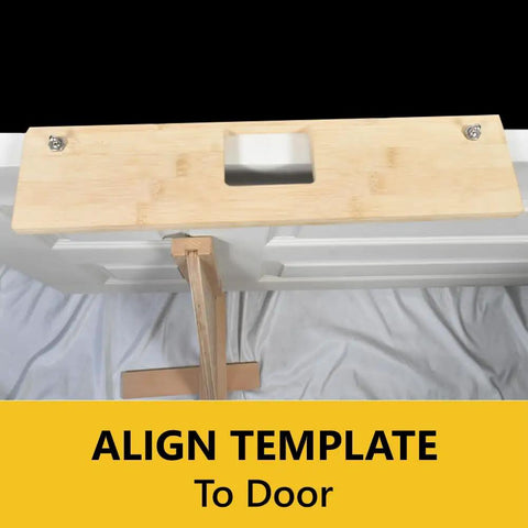 Three And A Half Inch Single Pocket Door Hinge Template For Interior Wood Doors Pro Grade Router Jig For Three Point Five Inch Hinges Five Eighths Inch Radius Mortise Corners Repositionable Carrier Big Horn used on door