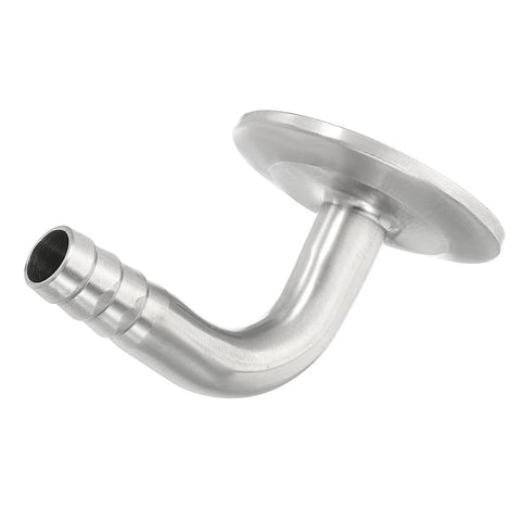 Stainless steel 90-degree elbow tri-clamp hose barb fitting for sanitary tubing