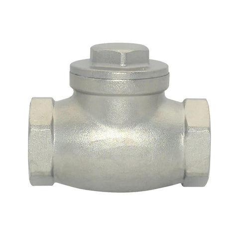 1 inch stainless steel SS316 swing check valve with female NPT connections, CF8M body.