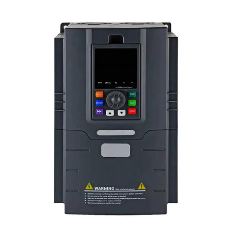 7.5HP 480V Three Phase VFD Inverter for Precise Motor Speed Control, front view with display and control buttons.