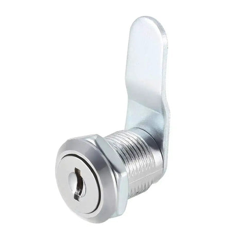 Cam Lock Three Quarter Inch Cylinder Length Cabinet Lock 2 Pack No 4 Cam Fits Up To One Half Inch Panel Thickness Zinc Alloy Chrome Plated