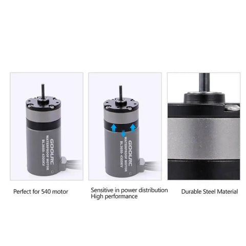 1/3 Planetary Gear Reduction Unit For 540 Motor RC Cars Metal Gearbox, close-up showing durable steel material and motor fit