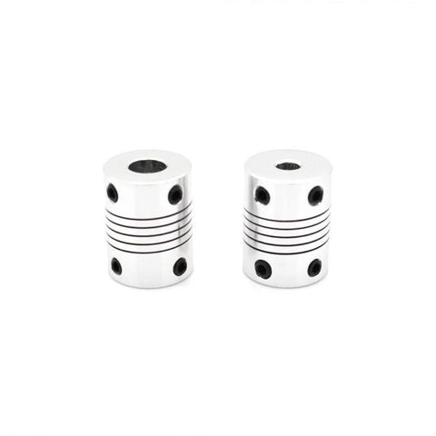 ReliaBot 2pcs flexible couplings, 5mm to 8mm bore, aluminum, for NEMA 17 shaft and T8 lead screw