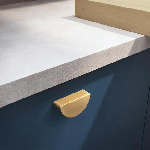 Installed Champagne Bronze Zinc Alloy Cabinet Drawer Pull 2.5 Inch Center To Center Striped Decorative Handle Hardware