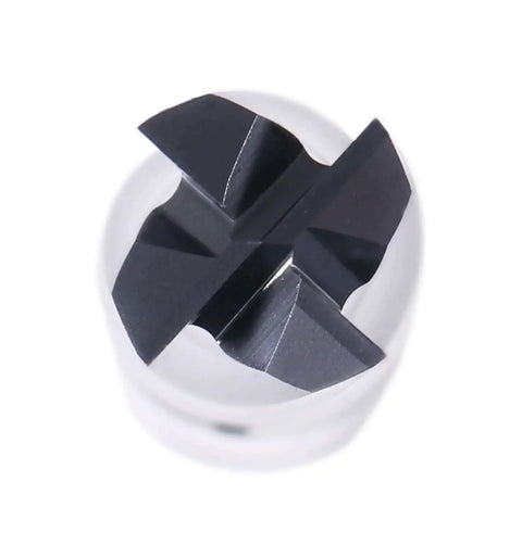 M42 8 Percent Cobalt TiAlN Finishing End Mill For CNC Center Cutting With Half Inch Shank And Half Inch Cutting Diameter Top View