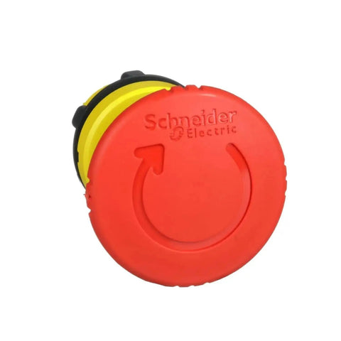 Harmony XB4 Emergency Stop Push Button Head Red Mushroom 40mm With Latching Turn To Release Chromium Plated Bezel Fits 22mm Diameter Cutouts
