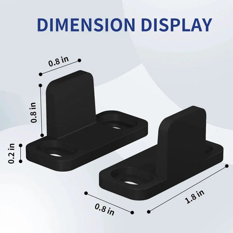 Sliding Barn Door Floor Guide Aluminum T Guide Floor Mounted Bottom Guides Heavy Duty Barn Door Hardware Adjustable For Sliding Closet Doors Black 4 Pack Prevents Swinging And Keeps Door Aligned With Smooth dimensions display