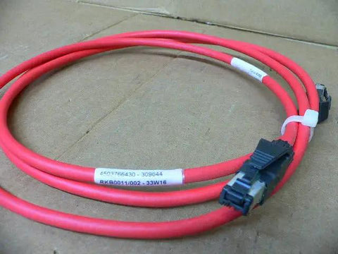 Replacement R911342087 Rkb0011/002 shielded lead 1-pack for servo motors and PLC interface, red cable on cardboard surface.