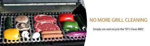 Disposable Aluminum Grill Liners Pack Of 24 Sheets With Nonstick Surface on grill with vegetables and meats