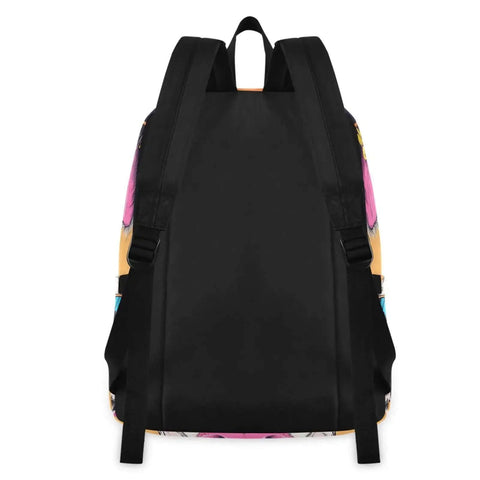 Back view of Lightweight Nylon Daypack With Insulated Lunch Box Cooler And Laptop Sleeve Fits 15.6 Inch, scratch resistant exterior