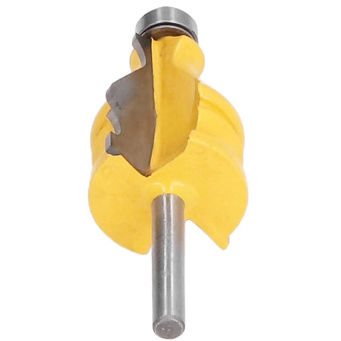 One Quarter Inch Shank Router Bit For Woodworking, Carbon Steel Alloy Cutter For Door Molding And Picture Frame Forming, front view