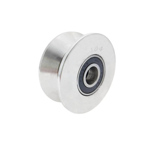 3 Inch V Groove Gate Wheel Stainless Steel Roller With Double Bearings, Heavy Duty Beefed Up Sliding Door Caster, 304 Stainless V Track Wheel