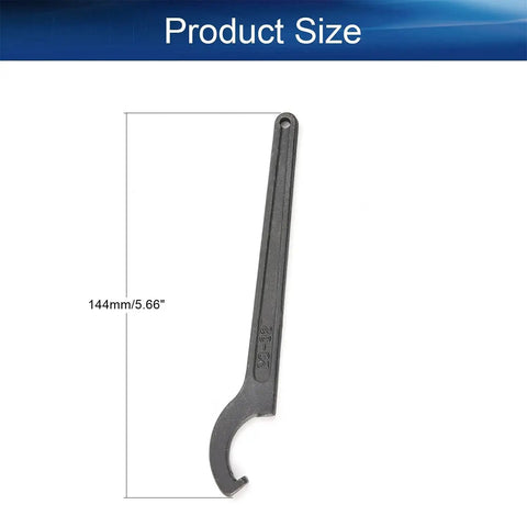 C Hook Wrench For 28-32mm Round Nut Metric Collet Chuck Spanner Heavy Duty Household Repair Tool, 144mm size with hang hole
