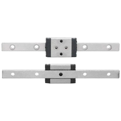 Two views of Compact Linear Guide Rail With Slider Block Carriage 75mm Stainless Steel 440C CNC Linear Motion System For Precision Equipment
