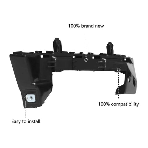 Front Bumper Cover Support Retainer Bracket Pair For 2016 2017 2018 2019 Cruze, black plastic construction.