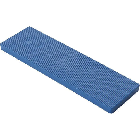 Heavy Duty Plastic Shim Set for Glazing and Wall Coverings, 1.13 In W x 4 In L, 60 Pack, Indoor Outdoor, No Warping, Easy Stack, Pro Grade Compression Strength in blue