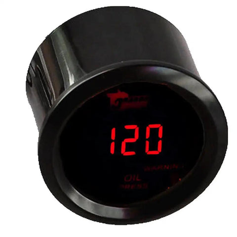 Digital Oil Pressure Gauge For Cars 2 Inch 52mm 0-120 PSI Red LED Display With NPT 1 Eighth Inch Sensor Thread And 12V DC Power