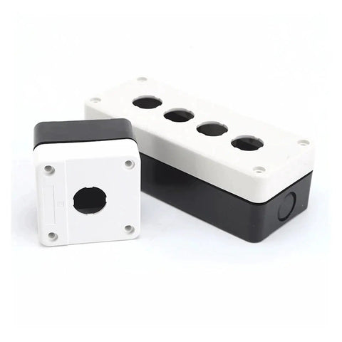 Rugged Double Position Control Switch Button Box With Waterproof And Explosion Proof Power Junction Enclosure, two-pack, front view