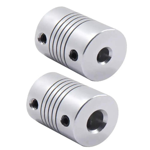 5mm To 8mm Flexible Couplings 5 Pack Aluminum Alloy Joint Connectors for NEMA 17 Stepper Motors RepRap 3D Printer and CNC Machines