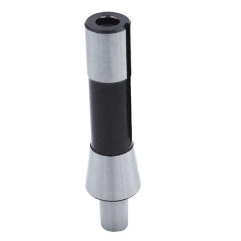 R8 shank drill chuck arbor with JT6 taper sleeve, silver and black metal adapter for lathe/milling
