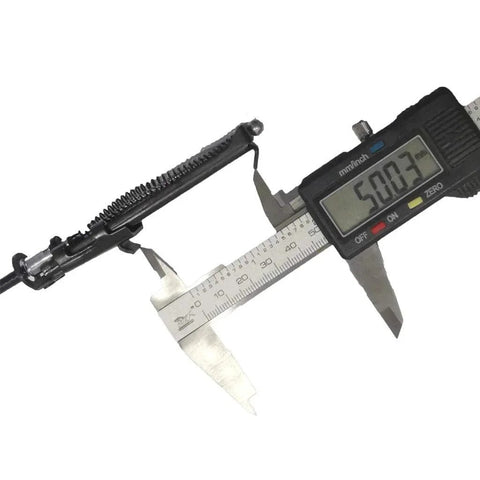 Three Piece Hose Clamp Pliers Tools Set Including 24 Inch Bendable Spring Loaded Hose Clamp Pliers shown with a digital caliper.