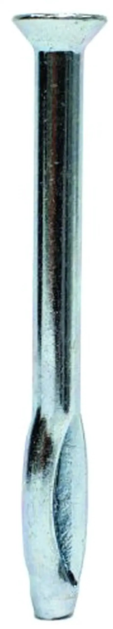 Split-Drive Anchors 1/4 In x 3-1/2 In Zinc-Plated Carbon Steel for Concrete with Countersunk Head, front view