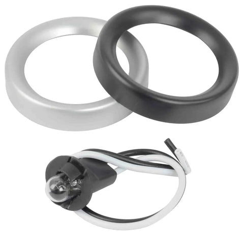 Oil Pressure Gauge Mechanical 2-1/16 Inch Dial 0 to 100 PSI, chrome and black bezels with mounting hardware for classic cars