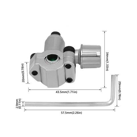 Refrigerator needle valve kit BVP31 with wrenches, silver metal for pipe hoses and adapters