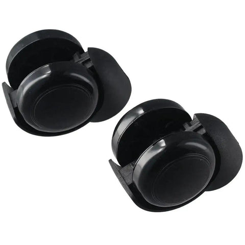 Stemless Chair Casters 5 Pack 2 Inch Replacement Wheels For Office And Home Furniture, Durable Plastic, black design, side view
