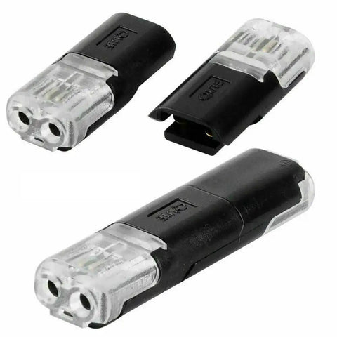 20Pcs 2 Pin Spring Wire Connectors No Soldering Required Screwless Quick Connectors Cable Clamps Terminal Blocks for LED Strip Lights