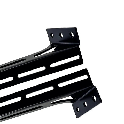 Steel Floor And Wall Mount Amplifier Rack For Car Audio And AV Setups Laser Cut Precision Powder Coated Black Finish
