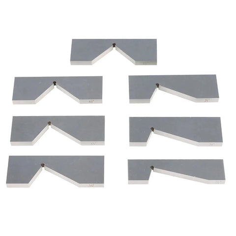 Seventeen Piece 3 Inch By 1 Quarter Inch Ground Angle Block Set For Machinists Pro Grade 0 To 45 Degree Increments Precision