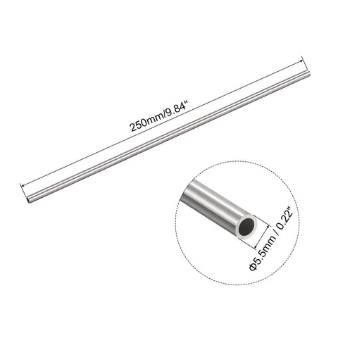 Capillary tube, 304 stainless steel, OD 5.5 mm, wall 0.6 mm, 250 mm length