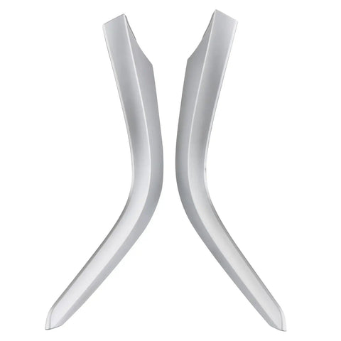 Lower Center Trim Strip 2Pcs For Toyota Corolla 2009 To 2013 Left Right, curved design, white finish, PC+ABS material