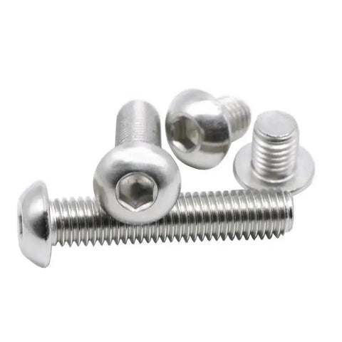 M2 Hex Socket Button Head Screws Set In Stainless Steel With L Key Drive Full Thread Right Hand Metric Assortment Kit