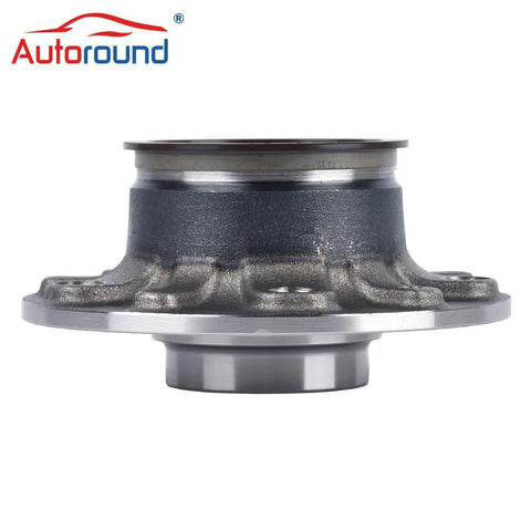 Side view of Rear Wheel Bearing And Hub Assembly Non ABS Pair for Audi A3 2006-2020, metallic with 5-lug design.