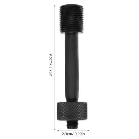 Pro Grade Hydraulic Hole Punch Kit For Metal Sheets And Conduit Systems locking rod cap, dimensions labeled, black metal component