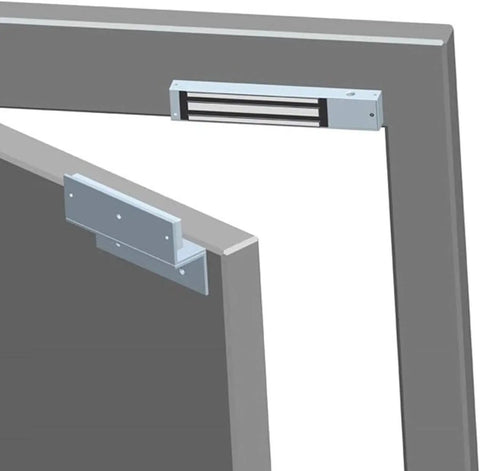 Heavy Duty Magnetic Lock With 600 Lbs Holding Force For 12V Access Control 5 Wire Output And LED Status Z And L Brackets Installed