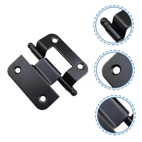 10 Pack Cabinet Door Hinges Durable Replacement Hinges For Home Use with high load bearing capacity and smooth surface, shown in close-up