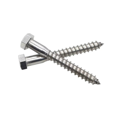 Beefy Stainless Steel Lag Screws With Washers And Gaskets Included Ten Pack Hex Head Bolts Three Eighths Inch By Three Inches Heavy Duty Lag Bolts For Decks And Timber Corrosion Resistant Fasteners