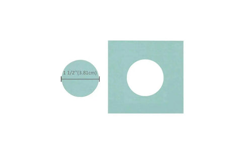 1.5 Inch Circle Lever Action Craft Punch cuts perfect 1.5-inch circles from paper, shown with punched circle and remaining paper.