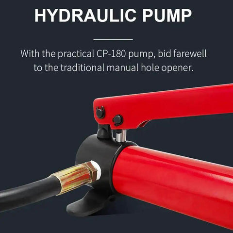 Hydraulic pump from 10 Ton Hydraulic Knockout Punch Kit With 6 Dies Electrical Conduit Hole Cutter Set for Metal Sheets