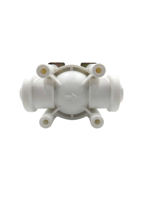 Front view of One Quarter Inch Thread DC 12V Solenoid Valve NC Normally Closed Water Inlet Flow Switch for various appliances