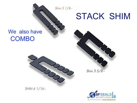 Heavy Duty Stack Shim Set For Windows And Doors Black 256 Piece Stackable Leveling Shims Three Eighths By One Seven Eighths By One Sixteenth Inch Adjustable Made In Usa With Free Fast Shipping arrangement with various shim sizes.